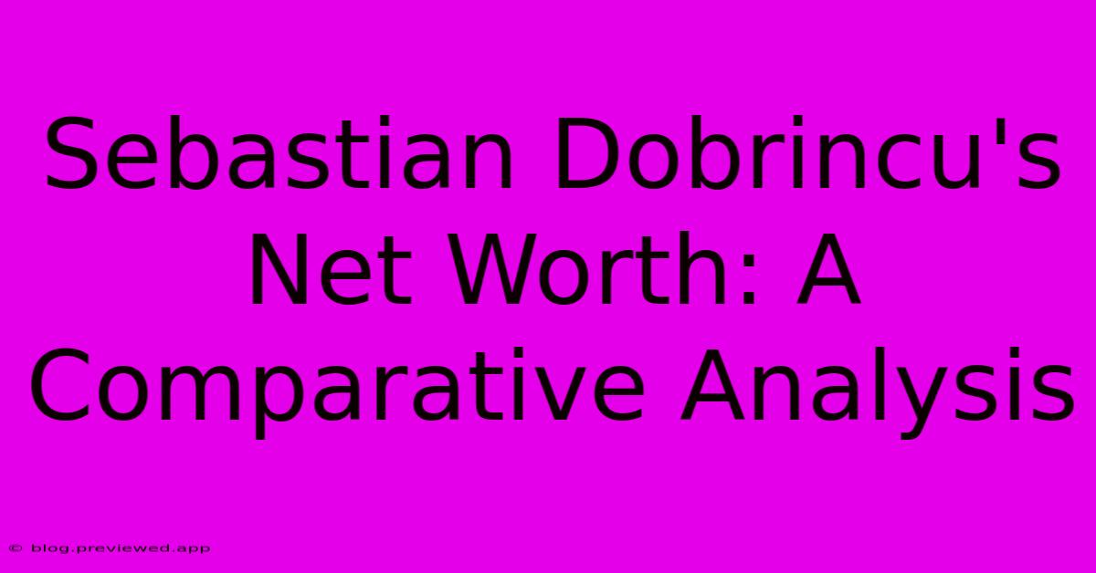 Sebastian Dobrincu's Net Worth: A Comparative Analysis