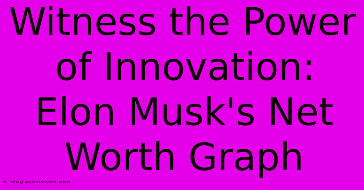 Witness The Power Of Innovation: Elon Musk's Net Worth Graph